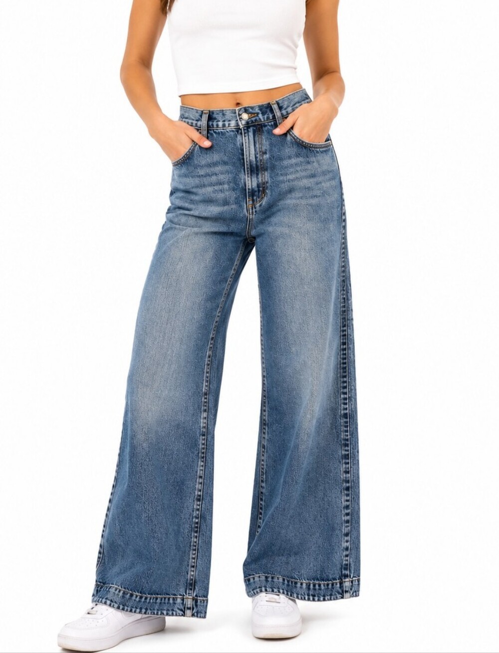 Favorite Daughter Wide Leg Denim Jeans in Classic Blue NWT Size 31